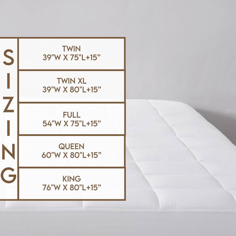 Brooklyn Loom Classic Cotton Mattress Pad - White