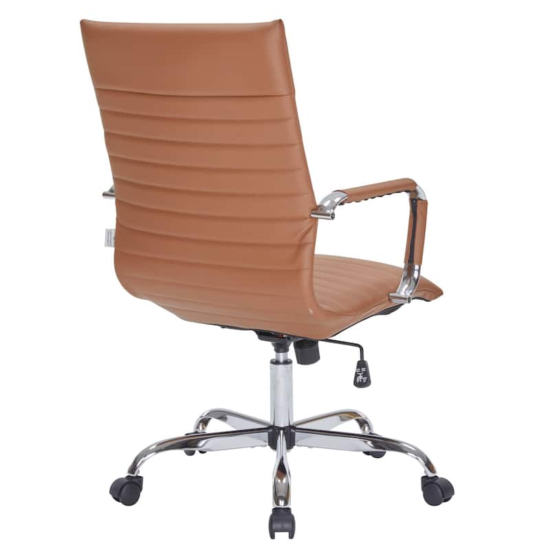 Harris High-Back Leather Executive Office Chair with Metal Frame, Adjustable Height, Tilt Lock, and Swivel for Home/Workspace
