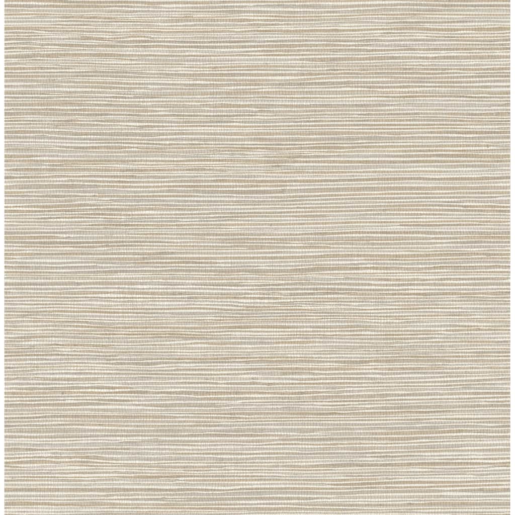 Advantage Alton Taupe Faux Grasscloth Wallpaper