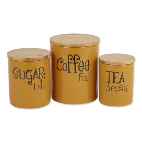 DII Coffee/Sugar/Tea Ceramic Canister (Set of 3)