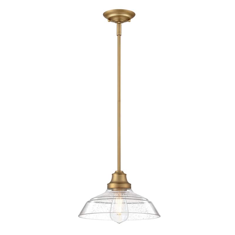 Westinghouse Lighting Iron Hill One-Light Indoor Pendant - 1-Light - Brushed Brass