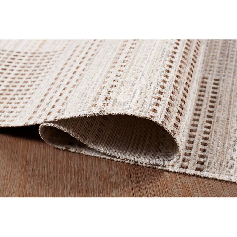 Terra by Obeetee Ava Grid Neutral Rug