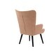 preview thumbnail 38 of 62, Fabric Upholstered Tufted Wingback Living Room Chair With Wooden Legs