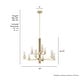 preview thumbnail 7 of 10, Hunter Gatz Ribbed Glass Chandelier - Dining Room, Kitchen Island, Entry - Glam, Contemporary, Transitional