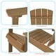 preview thumbnail 7 of 102, BONOSUKI Patio Adirondack Chair w/Cupholder,Weather Resistant-Set of 4