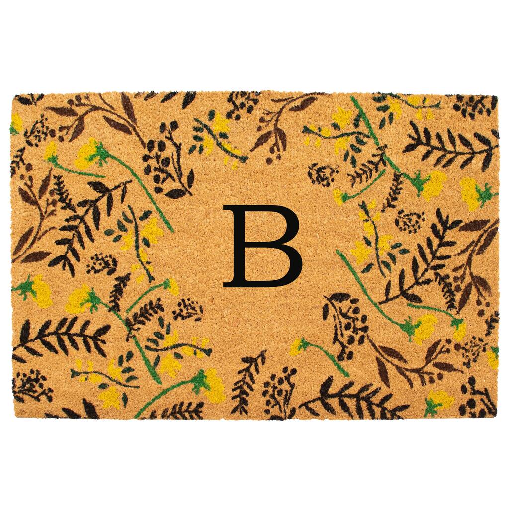 Calloway Mills Lily Bliss Monogram Doormat, 24" x 36" (Letter B) - 24 x 36 in