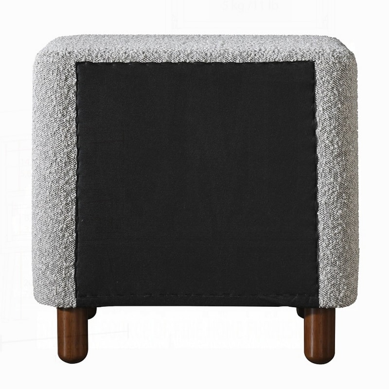 Charming Plush Upholstered Nightstand with Stylish Design for Bedroom