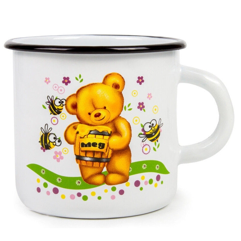13.5 fl oz Enameled Teddy Bear Mug