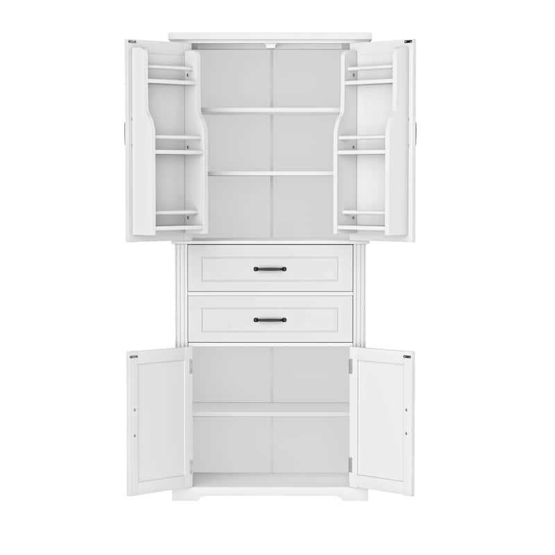 Multifunctional Storage Cabinet - Door & Drawer Organizer with Adjustable Shelf & Storage Shelves