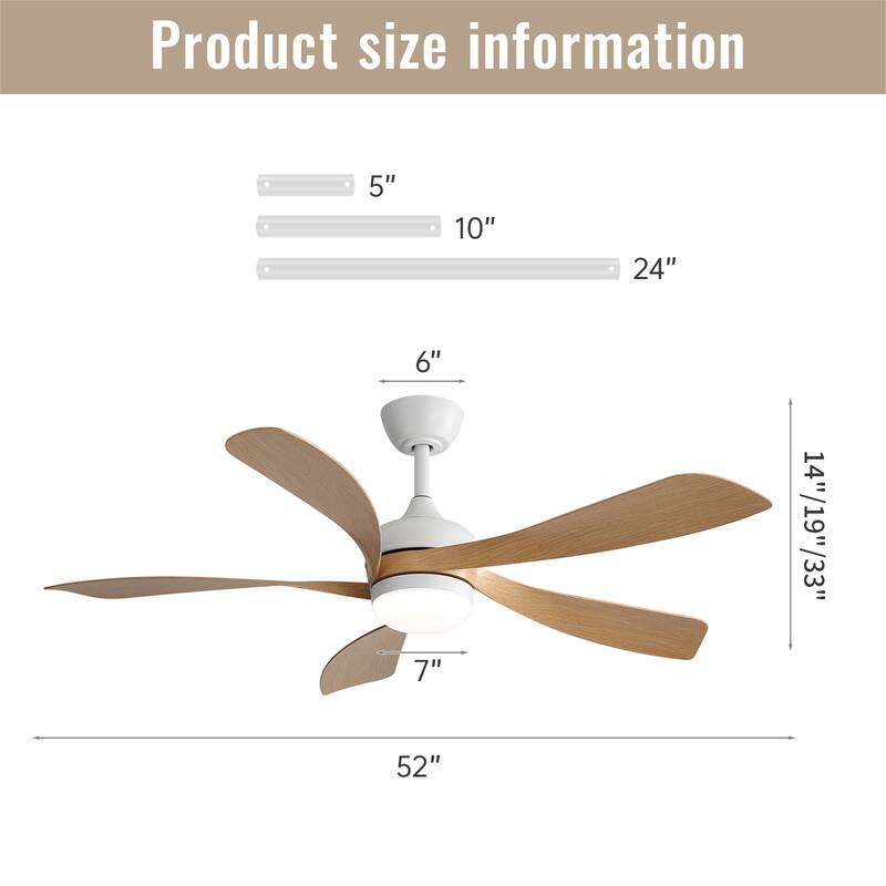 45 Inch Smart Ceiling Fan with Light