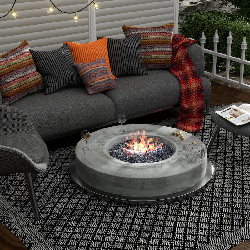 Blazeen Indoor Outdoor Firepit Fireplace Glass