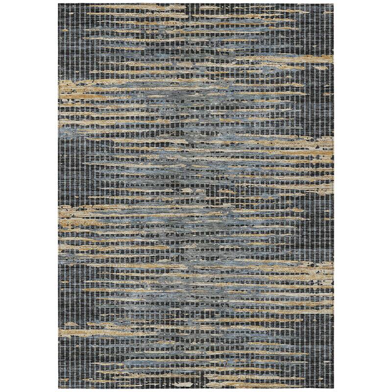 Machine Washable Indoor/ Outdoor Casual Keystone Chantille Rug