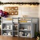 preview thumbnail 9 of 11, Kids Twin Loft Bed With Multifunction, Sturdy Construction Loft Bed, Stylish Kids Low Bed