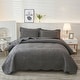 preview thumbnail 37 of 106, MarCielo 3 Piece Cotton Oversized Bedspread Quilt Set Tmonica Heather Grey - Oversized King