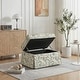 preview thumbnail 67 of 152, Rectangle Chenille Upholstered Storage Ottoman Rococo Green