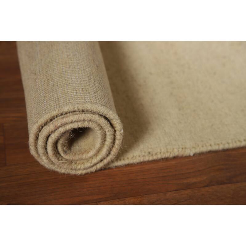 Modern Gabbeh Oriental Foyer Rug Handmade Solid Wool Carpet - 3'0"x 4'10"