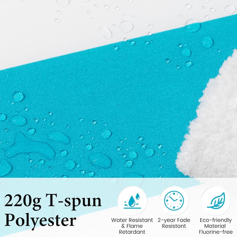 Outdoor Patio Chaise Lounge Chair Seat Cushions with Pillow