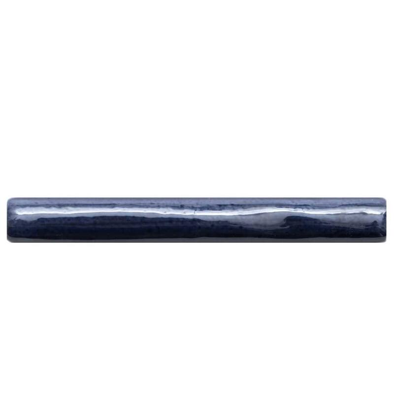Talavera 1x6 Cobalt Glossy Ceramic Pencil Liner - 1 x 6 - 1 Piece