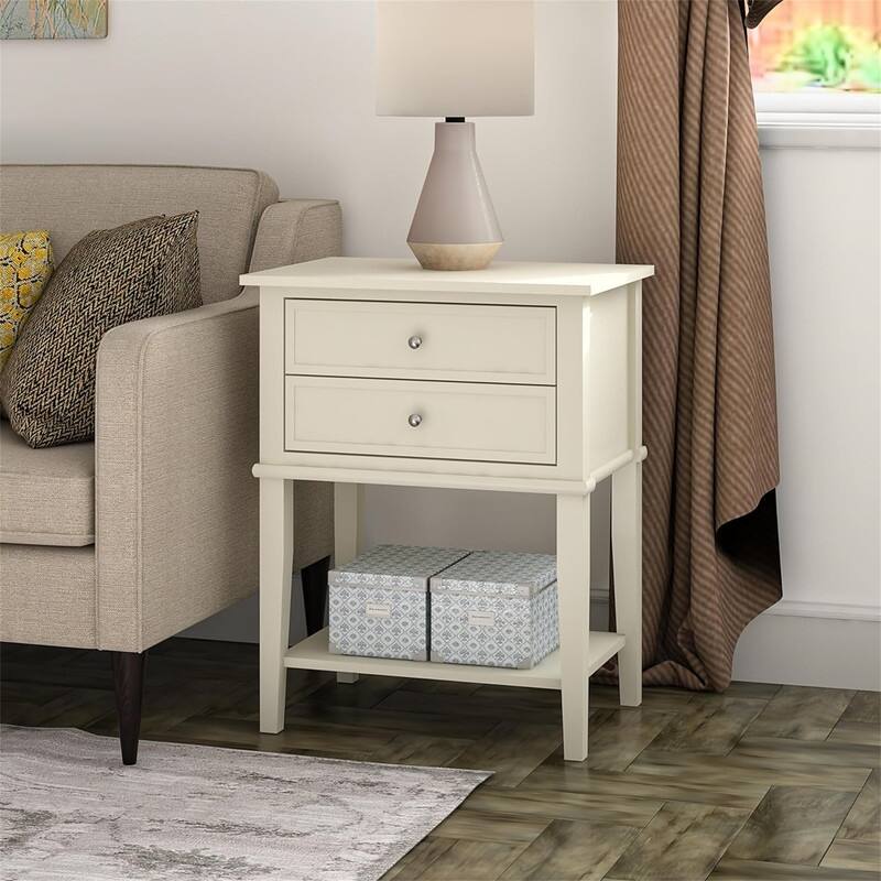 Franklin Accent Table 2 Drawers Black