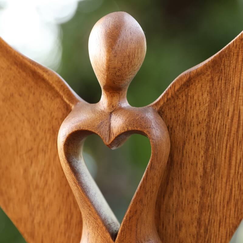 Novica Handmade Celestial Protection Wood Sculpture