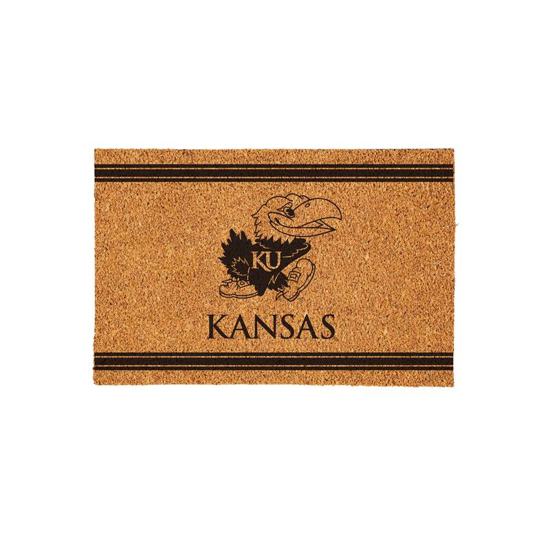 University of Kansas Monochrome Indoor/Outdoor Coir Door Mat