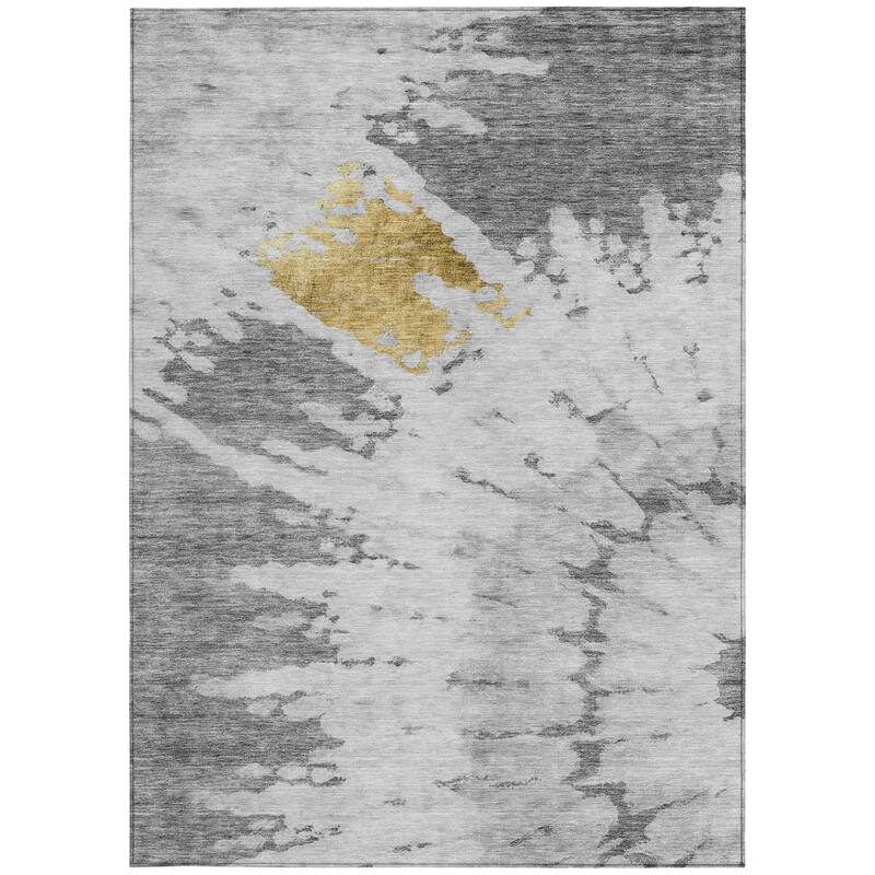 HomeRoots Abstract Transitional Rectangle Outdoor Rug