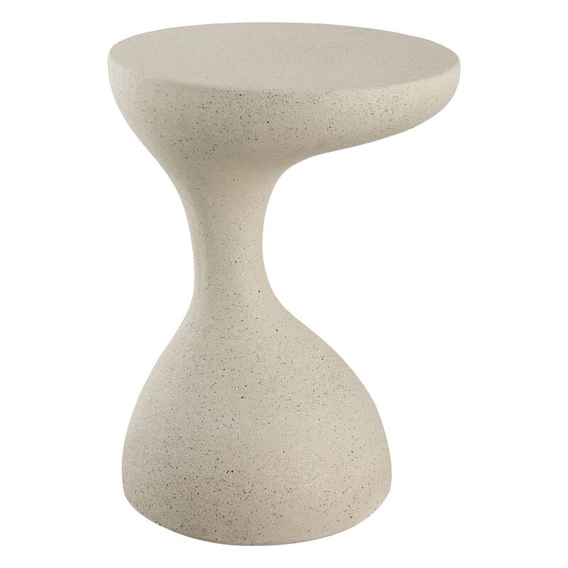 Boracay 19.75" Modern Minimalist Indoor/Outdoor Resin Drink Table