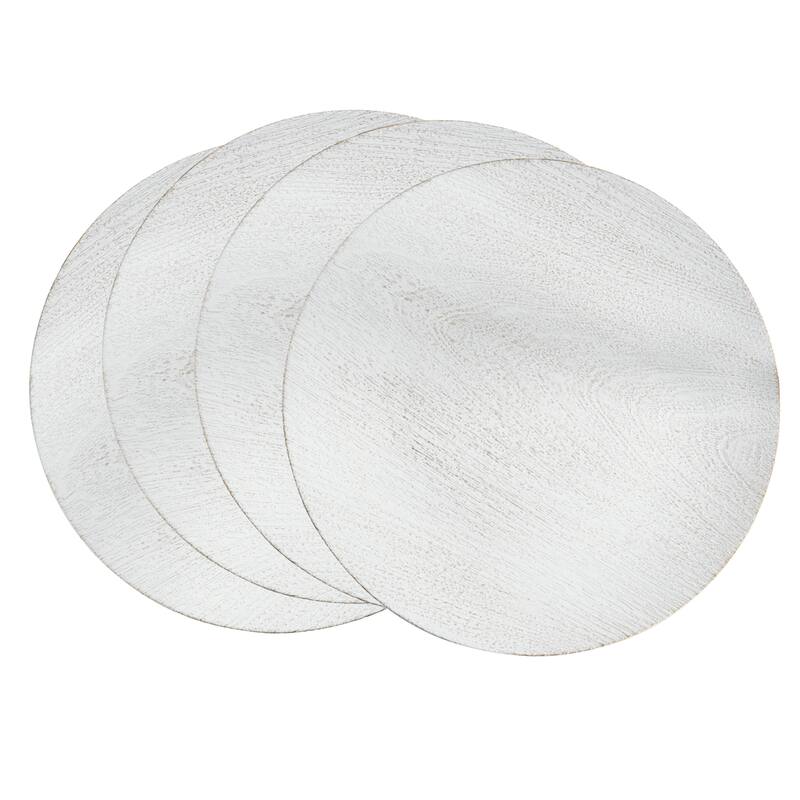 Textured Decorative Charger Plates (Set of 4) - Round Table Chargers for Dining & Entertaining, 13"