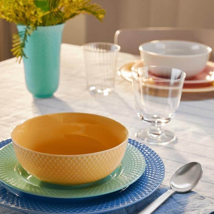Lyngby Porcelæn Rhombe Color Bowl, Ø: 6.1"