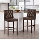 preview thumbnail 12 of 11, Bayliss Contemporary Wingback Barstools (Set of 2) by Christopher Knight Home