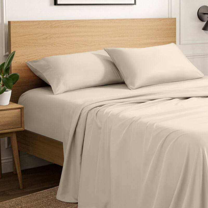 Ivy Union Microfiber Sheet Set - Deep Pocket - Twin XL - Sand
