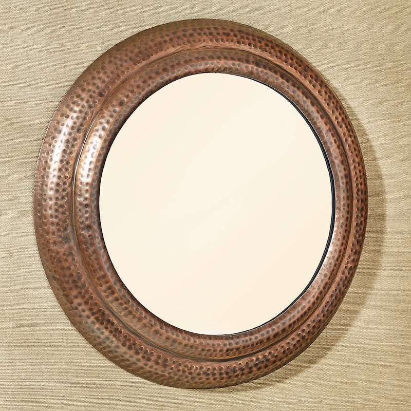 Park Designs Copper Valley Pine Mirror 20"H - Gold - 20" Dia