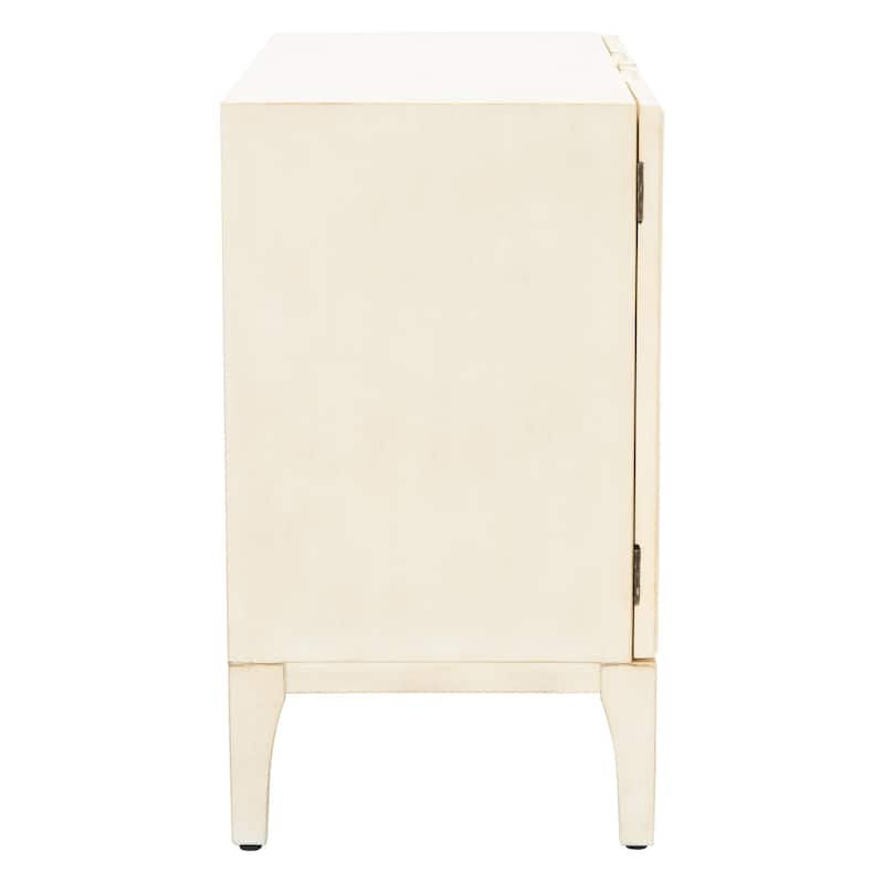 SAFAVIEH Azzie Antique White 2 Door 1-Shelf Chest