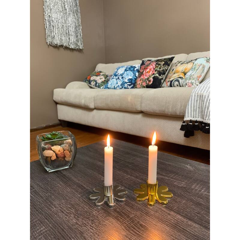 VIBHSA Taper Candlestick Holder Dish Set of 2