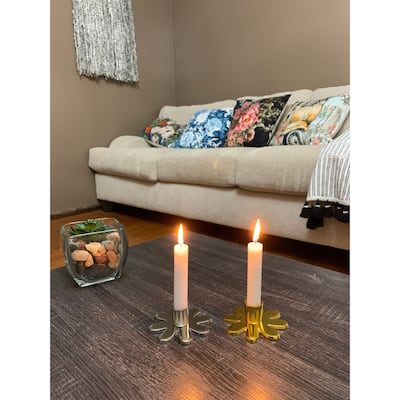 VIBHSA Taper Candlestick Holder Dish Set of 2