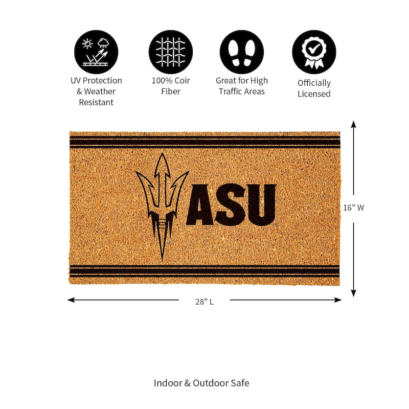 Arizona State University Monochrome Indoor/Outdoor Coir Door Mat