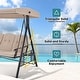 preview thumbnail 6 of 29, MCombo 3 Seat Patio Swings with Canopy, Adjustable Canopy Swing Sets for Backyard, Poolside, Balcony 4092