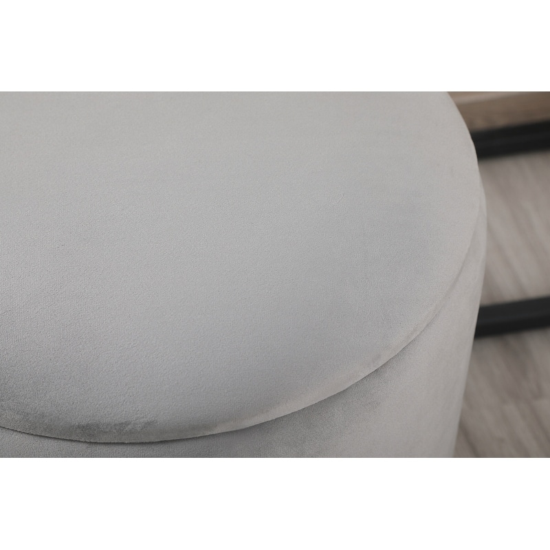 14-Inch Round Storage Ottoman
