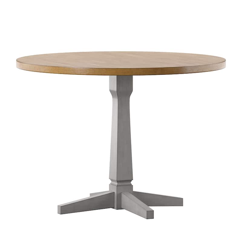 Eleanor Round Two-Tone Dining Table by iNSPIRE Q Classic - Antique Grey