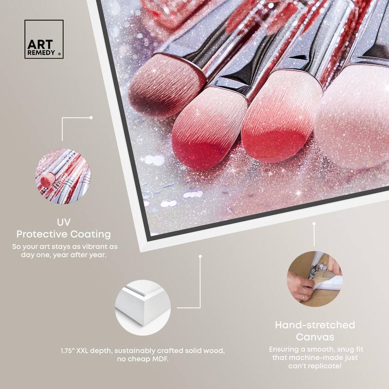 Brush Collection Blush Canvas by Art Remedy