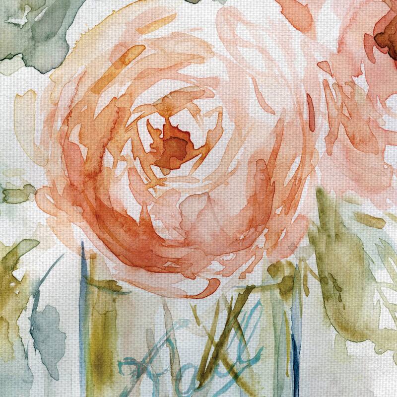 Cabbage Roses I, II by Carol Robinson Canvas Art Prints