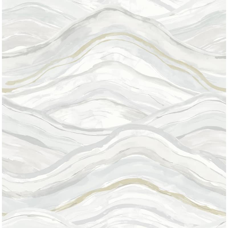 A-Street Prints Dorea Light Blue Striated Waves Wallpaper