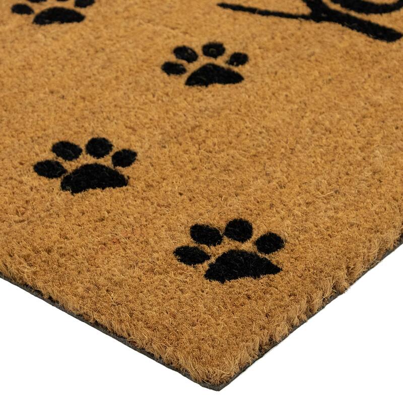 Natural Coir "Wipe Your Paws" Outdoor Doormat 18" x 30" - 30