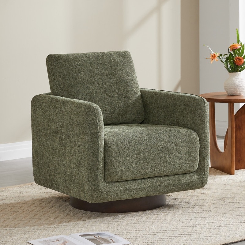 Spruce & Spring Rebecca Swivel Accent Chair Armchair with Back Cushion