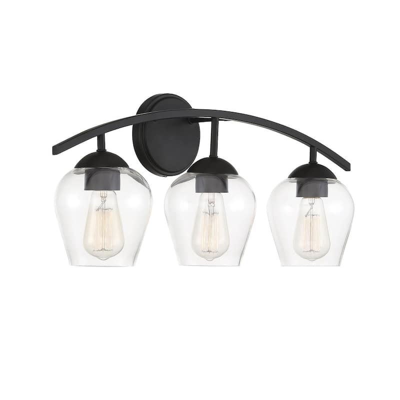 Meridian M80032 3 Light 24" Wide Bathroom Vanity Light with Clear