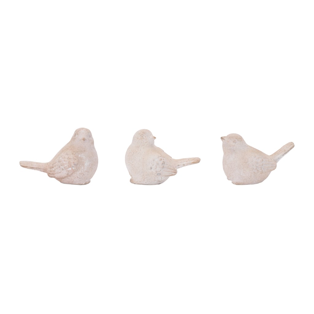Distressed Bird Figurine (Set of 6)
