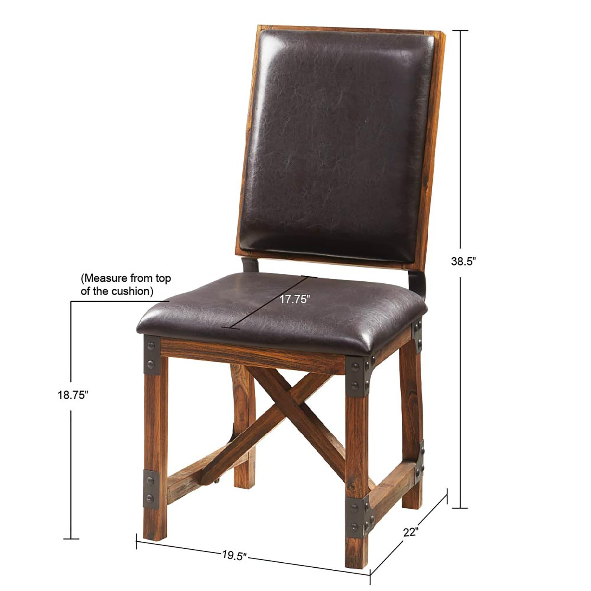 Chocolate leather hotsell dining chairs