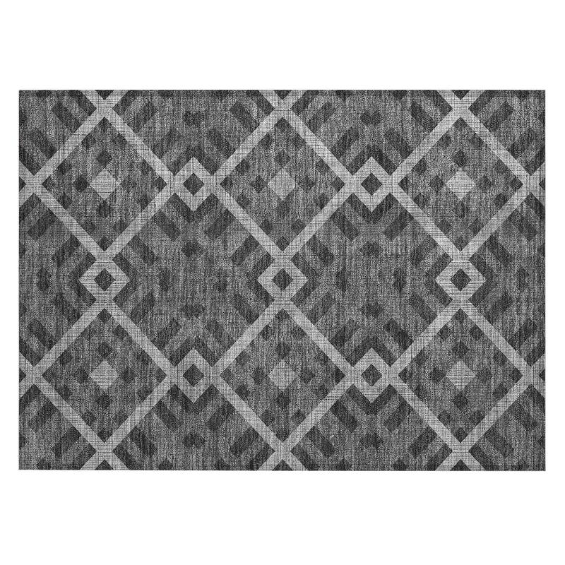Machine Washable Indoor/ Outdoor Chantille Modern Trellis Rug