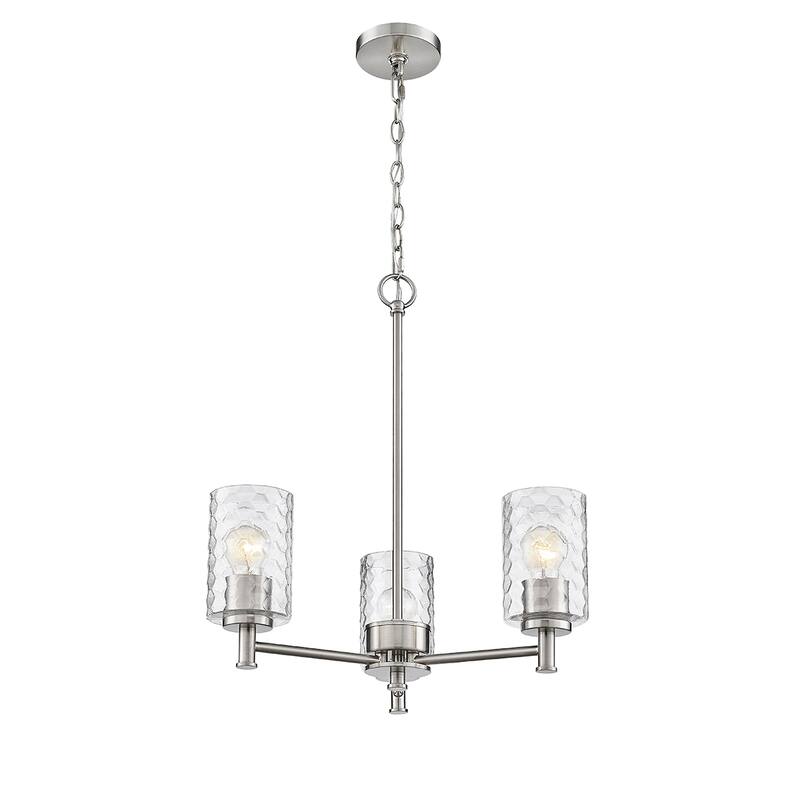 Millennium Lighting Ashli 3 Light Chandelier with Clear Honeycomb Glass Shades