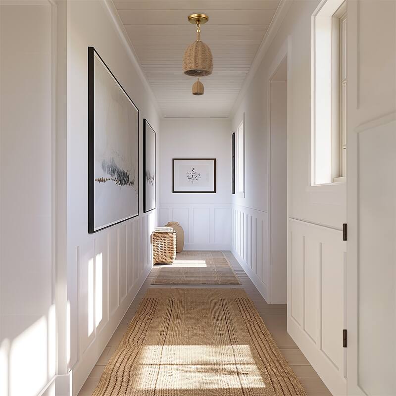 Jace 1 Light Soft Gold Semi Flush